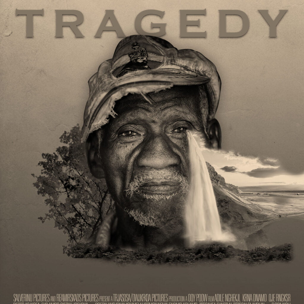 Film poster assignment of the genre, Tragedy, made in Photoshop.